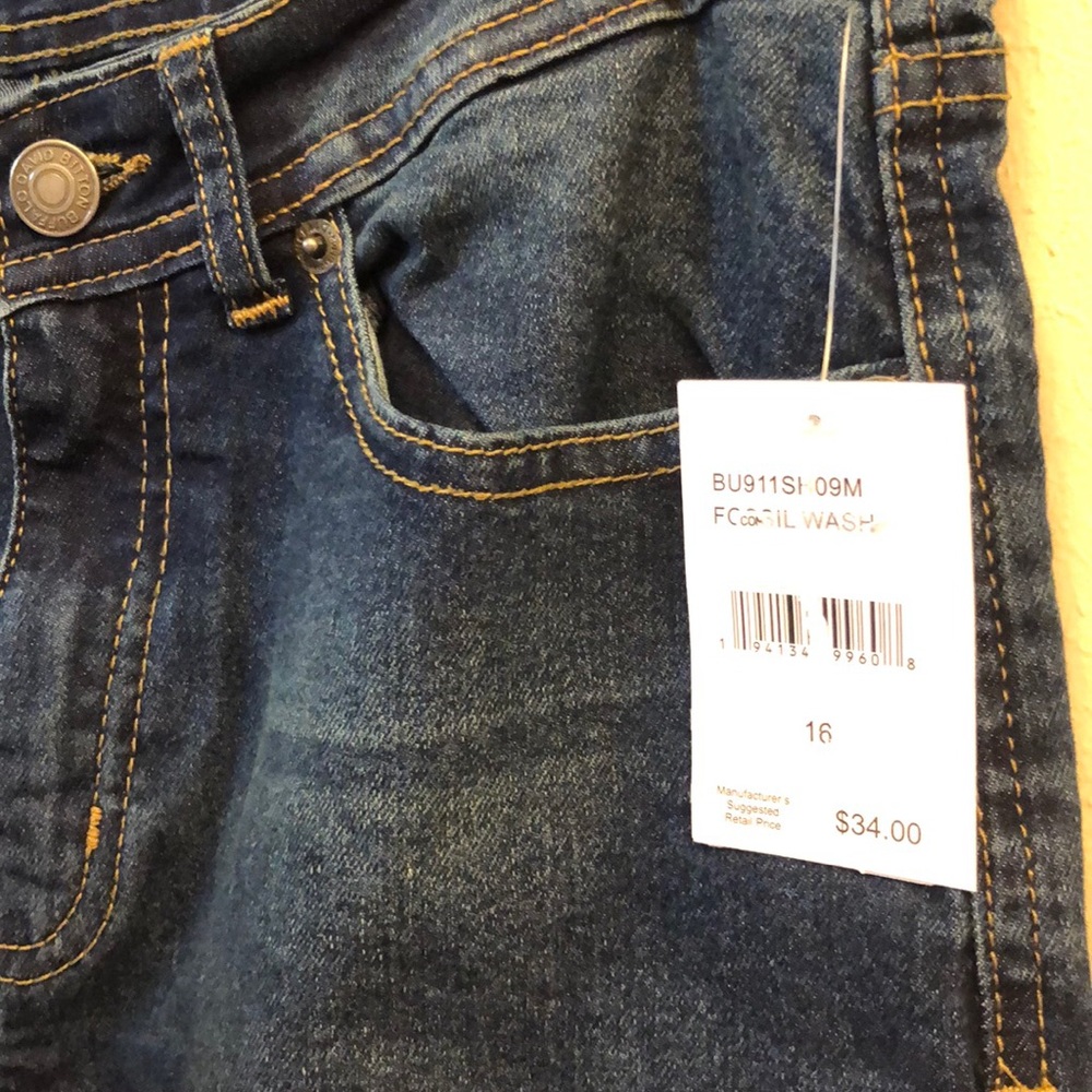 Buffalo Parker Slim Fit Jeans Shorts in Fossil Wash size 16 🤩 K1 - Picture 4 of 14